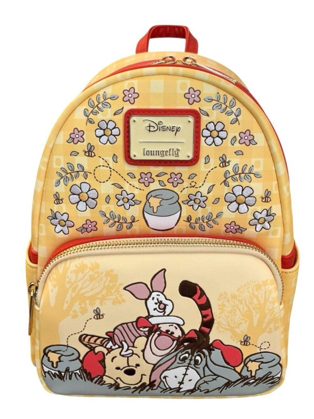 Loungefly Winnie the Pooh Floral Gingham Mini Backpack Roo Tigger Eeyore NWT